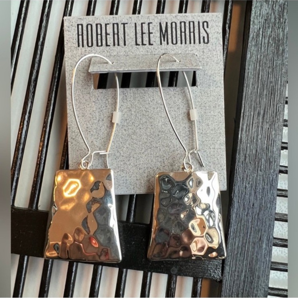 Robert Lee Morris Textured Silver Earrings